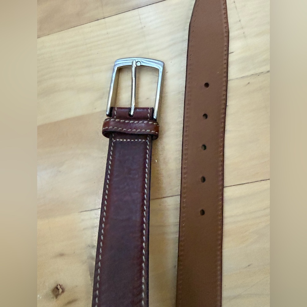 Allen Edmonds Men's Wide Basic Leather Belt Color Espresso Size 30